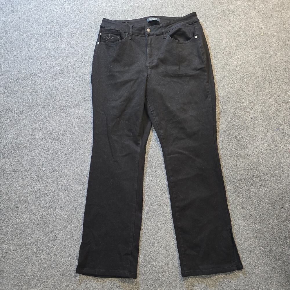 Judy Blue Jeans Womens Size 18W Black Straight Leg Split Seam Capsule Casual